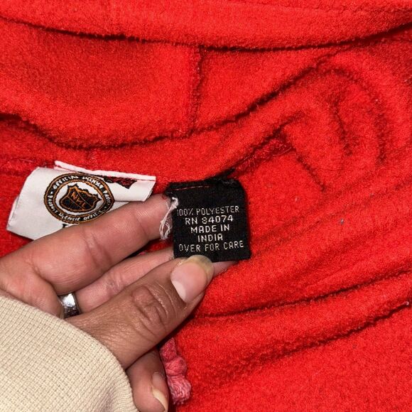 Vtg Pro Edge Hoodie Adult Large Red Detroit Red Wings NHL Hockey Sport Fleece - Picture 6 of 7